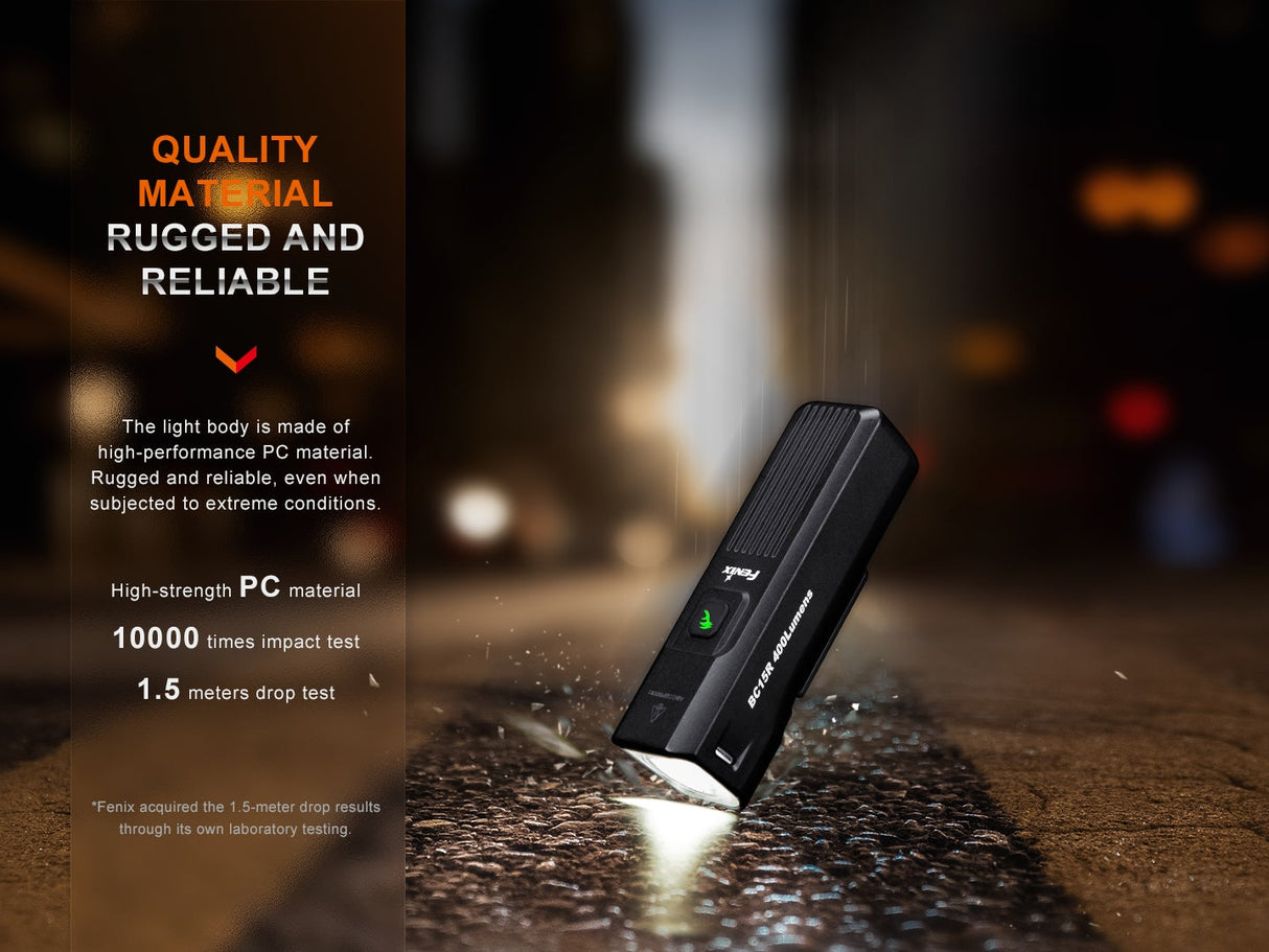 Fenix BC15R Rechargeable Bicycle Light - Adventure-Ready