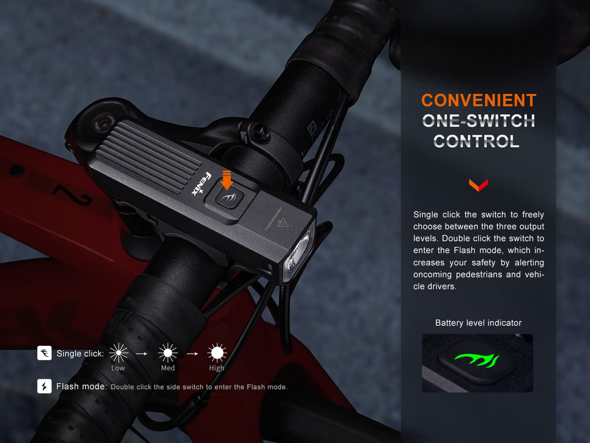 Fenix BC15R Rechargeable Bicycle Light - Adventure-Ready