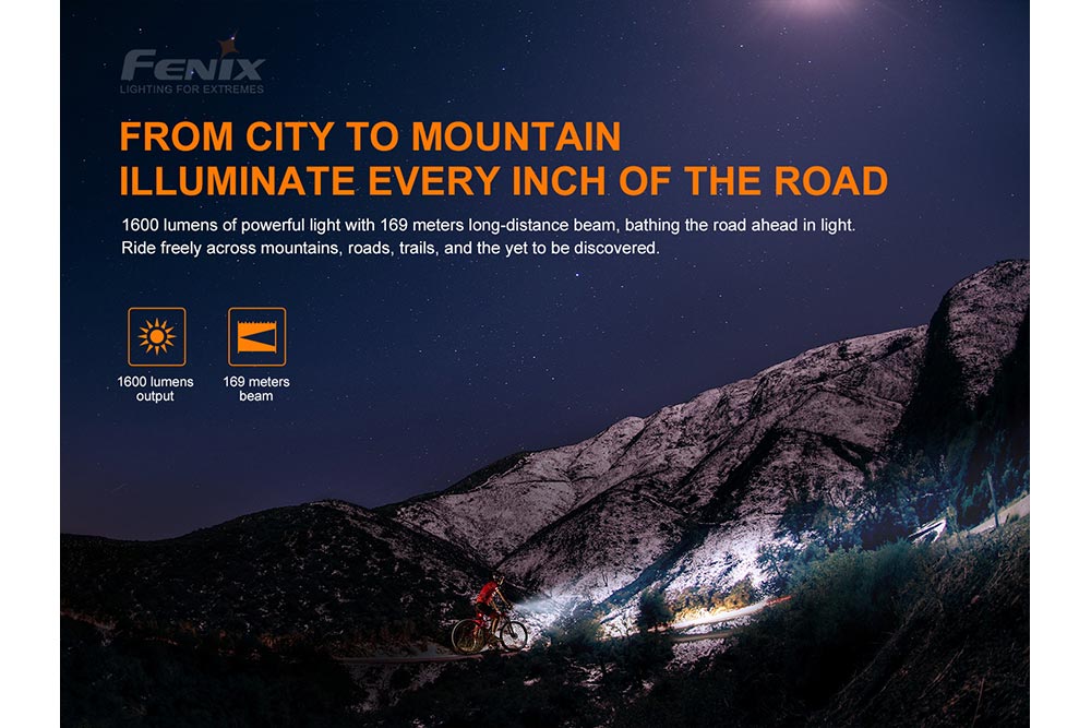 Fenix BC26R 1600 Lumen USB C Bike Light 21700 Aluminum