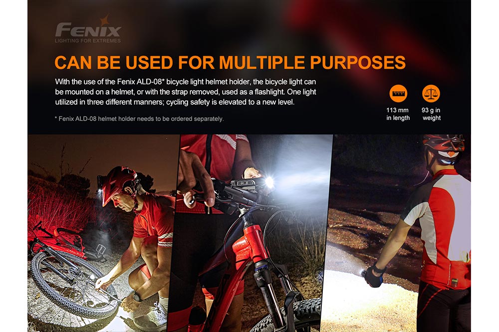 Fenix BC26R 1600 Lumen USB C Bike Light 21700 Aluminum
