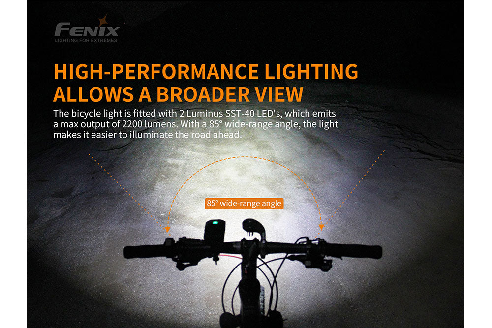 Fenix BC30 V2 LED Bike Light 2200 Lumen - Adventure-Ready