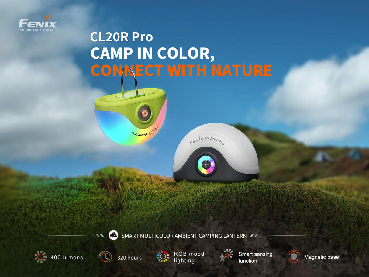 Fenix CL20R Pro Smart Multicolor Camping Lantern For Campers 400 Lumens 320 Hour Runtime