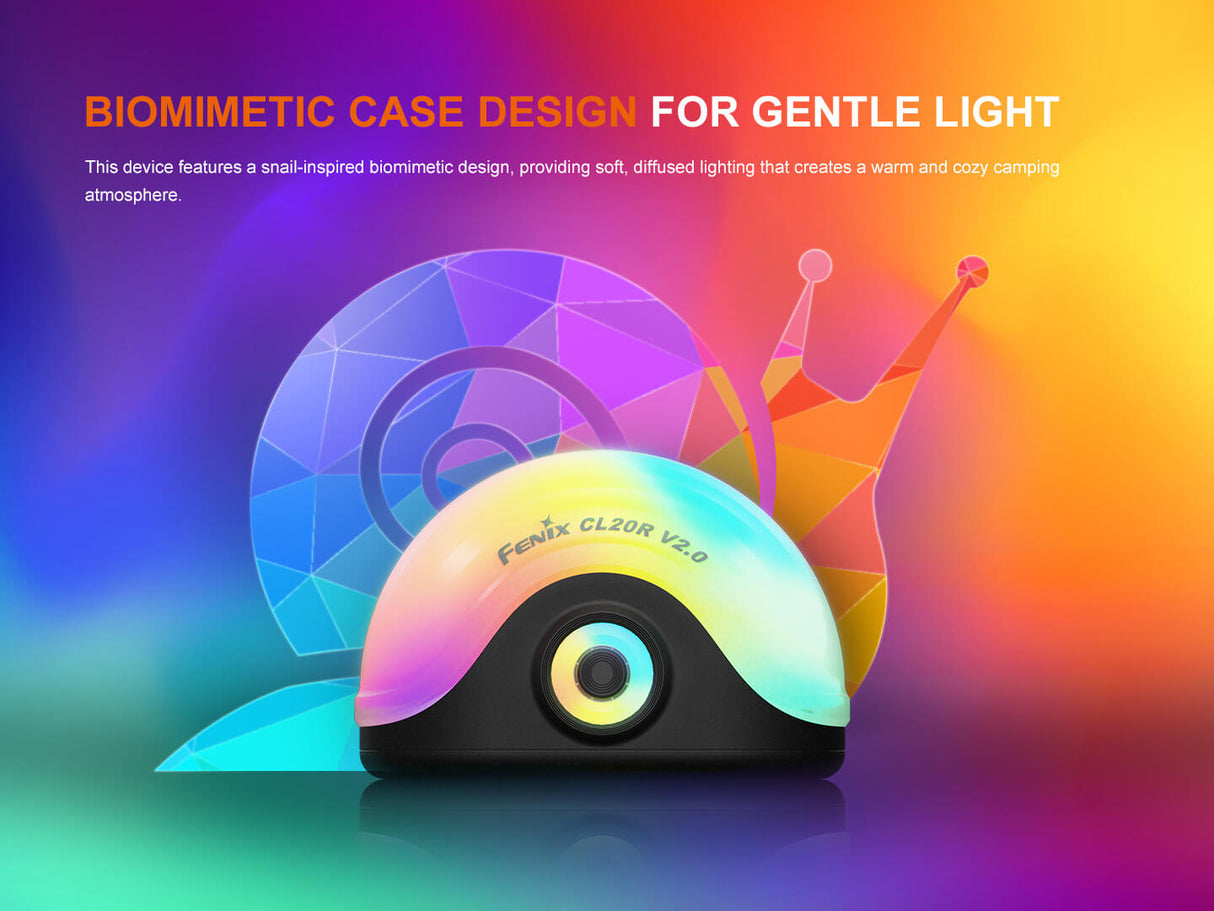 Fenix CL20R V2 Multicolor Camping Lantern For Campers 300 Lumen Brightness With RGB Mood Lighting