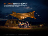 Fenix CL22R Camping Lantern 500 Lumen 200 Hour Runtime 360 Degree Illumination For Campers