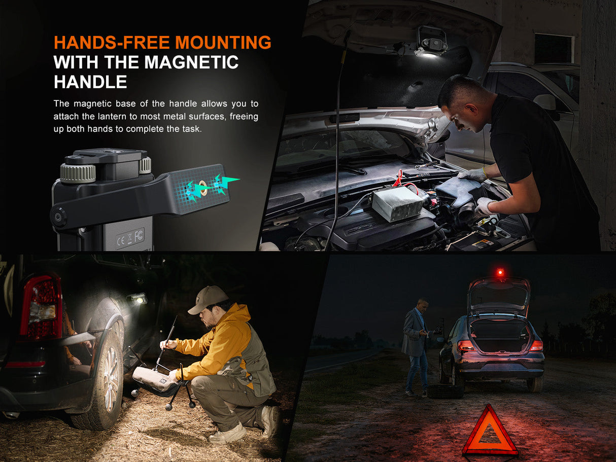 Fenix CL27R Lantern For Campers 1600 Lumens Dual Beam Spotlight And Floodlight 180m Beam Distance