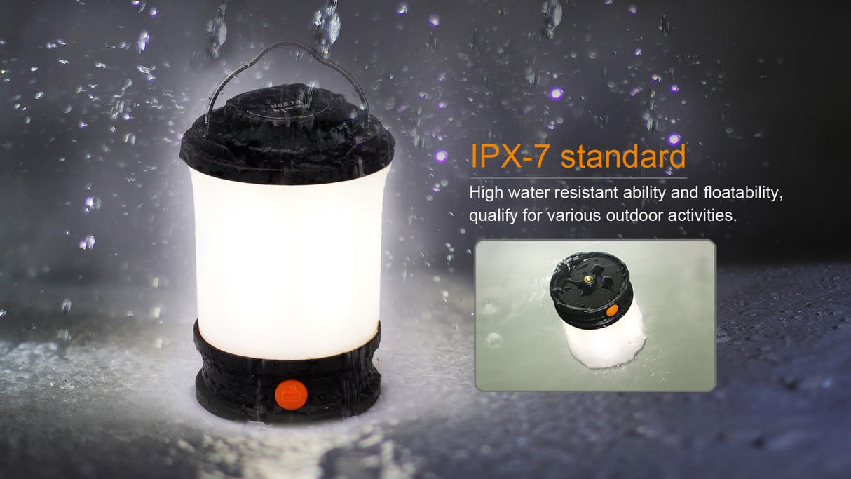 Fenix CL30R LED Lantern for Campers 650 Lumen Rechargeable USB Power Three Battery Compatibility Outdoor Ready