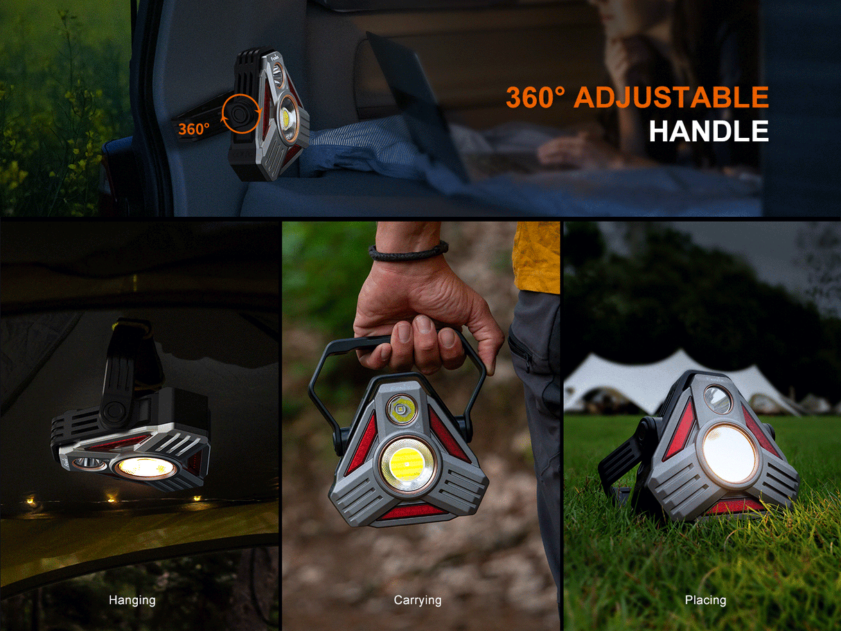 Fenix CP50R Road Hazard Camping Lantern For Campers And First Responders 5500 Lumen Output 1476 Ft Powerful Beam
