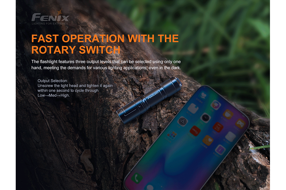 Fenix E01 V2.0 AAA LED Ultra Compact Keychain Flashlight 100 Lumens EDC For Outdoor Enthusiasts