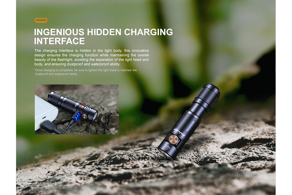 Fenix E05R Mini Keychain LED Flashlight 400 Lumens Rechargeable IP68 Waterproof For Outdoor Enthusiasts