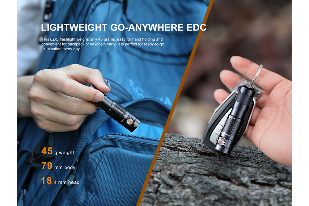 Fenix E09R Rechargeable Flashlight 600 Lumens Ultra Compact EDC For Outdoor Enthusiasts