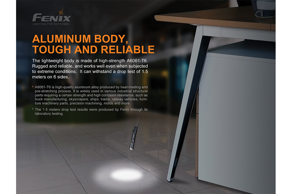 Fenix E20 V2.0 EDC Flashlight 350 Lumens Compact Two AA Power Ultra Thin Design For Everyday Carry