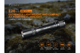 Fenix E20 V2.0 EDC Flashlight 350 Lumens Compact Two AA Power Ultra Thin Design For Everyday Carry