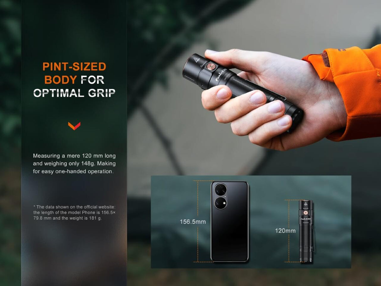 Fenix E35R Rechargeable LED Flashlight - Adventure-Ready