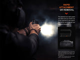 Fenix GL06 Pistol Light 600 Lumen High Intensity Beam Strobe Quick Release Glock Picatinny Rail