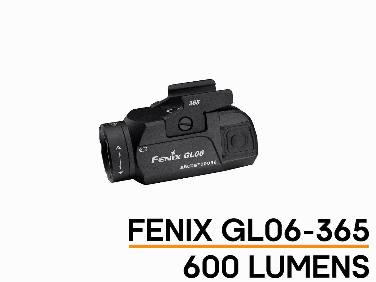 Fenix GL06 Pistol Light 600 Lumen High Intensity Beam Strobe Quick Release Glock Picatinny Rail