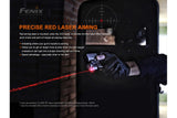 Fenix GL22 Tactical LED Light With Red Laser For Rail Systems, Ambidextrous Momentary Switch And Long Runtime For Pros