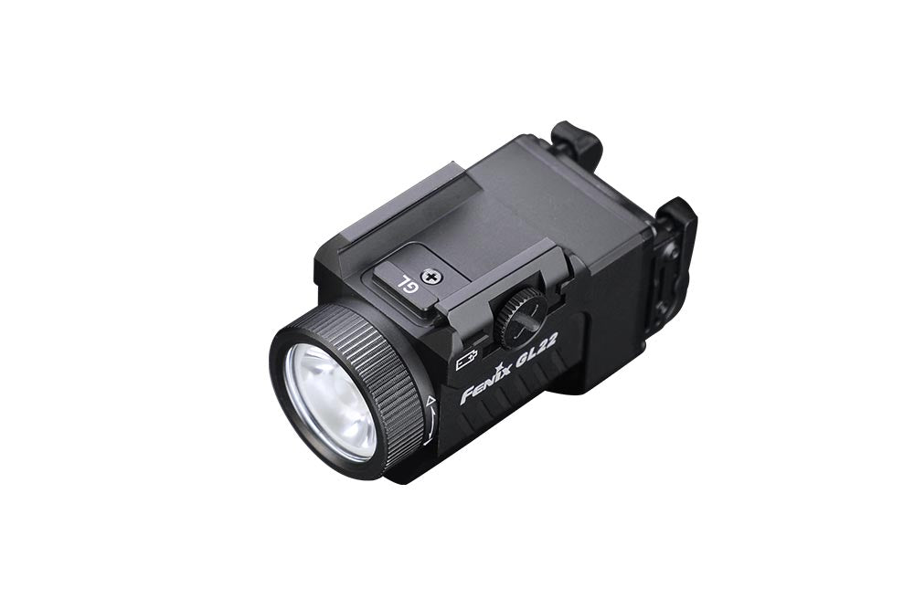 Fenix GL22 Tactical LED Light With Red Laser For Rail Systems, Ambidextrous Momentary Switch And Long Runtime For Pros