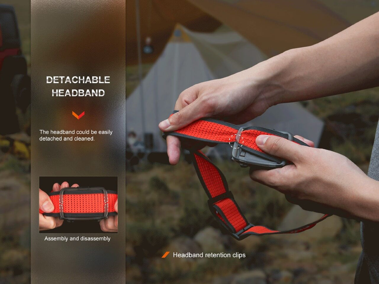 Fenix HL16 Headlamp 450 Lumen LED Ultralight For Night Running Camping Trekking Outdoors