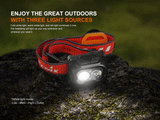Fenix HL18R-T V2 Trail Running Headlamp Versatile 800 Lumen Output 410 Foot Beam White Warm Red Light