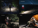 Fenix HM55R Lightweight Multi-LED Headlamp For Outdoor Adventurers 1200 Lumens Spotlight Flood Red Modes