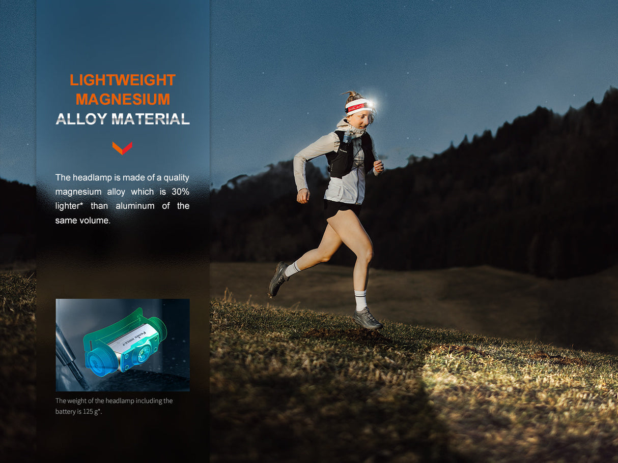 Fenix HM62-T Magnesium Trail Running Headlamp - Trail-Ready