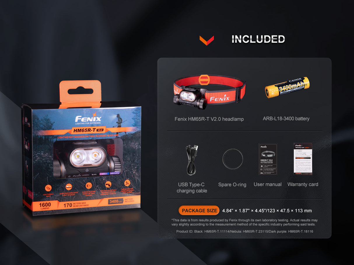 Fenix HM65R-T V2 Magnesium Trail Headlamp Adventure-Ready