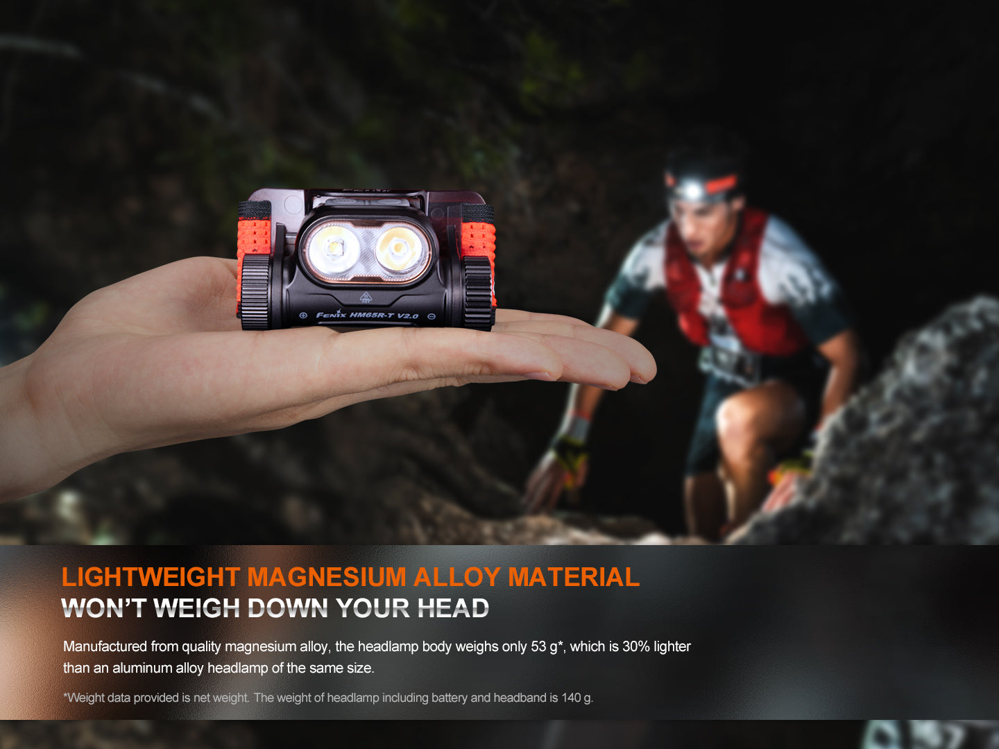 Fenix HM65R-T V2 Magnesium Trail Headlamp Adventure-Ready