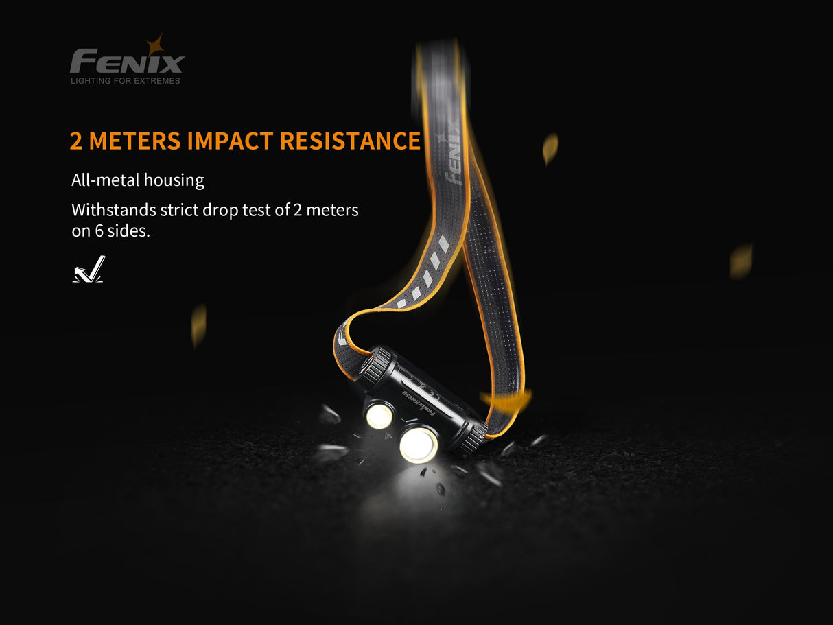 Fenix HM65R Rechargeable Headlamp 1400 Lumens Dual Spotlight Floodlight Magnesium Construction For Outdoor Enthusiasts