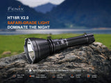 Fenix HT18R V2 Long Range Hunting Flashlight For Hunters 3700 Lumens USB C Rechargeable
