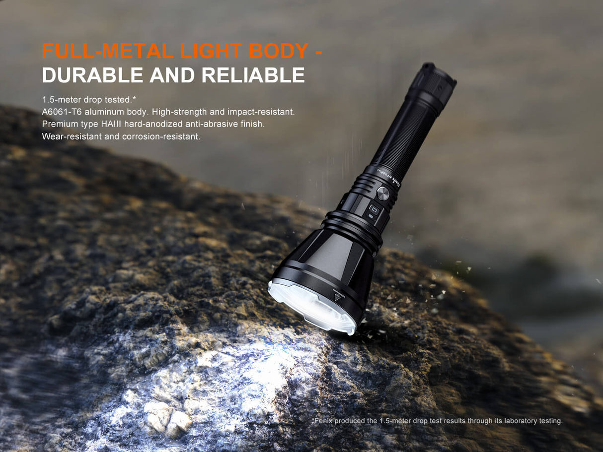 Fenix HT18R V2 Long Range Hunting Flashlight For Hunters 3700 Lumens USB C Rechargeable