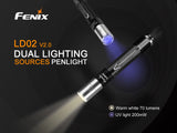 Fenix LD02 V2.0 EDC LED Penlight With UV Light For Everyday Carry Compact 70 Lumens Lightweight