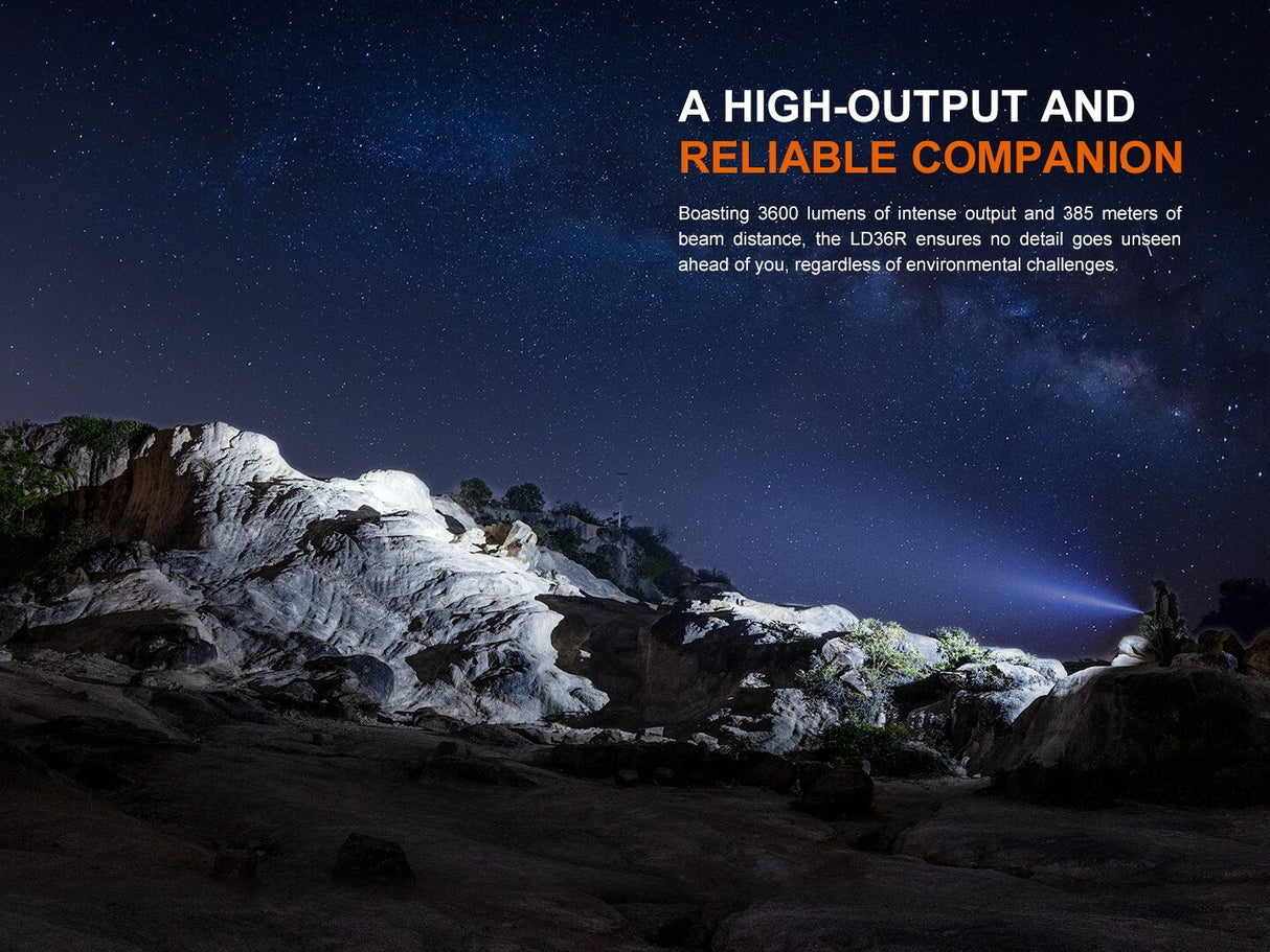 Fenix LD36R Multicolor Flashlight Powerful 3600 Lumen Output For Creators And Adventurers