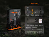 Fenix LD45R Digital Focus Rechargeable Flashlight 2800 Lumens One Hand Operation OLED Display USB C Outdoor Use