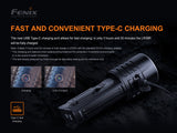 Fenix LR35R Rechargeable LED Flashlight 10000 Lumens High Power Searchlight For Outdoor Pros