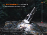 Fenix LR36R Powerful White Laser Flashlight for Rescue and Tactical Ops 10000 Lumen OLED Display