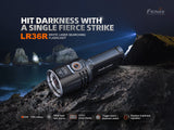 Fenix LR36R Powerful White Laser Flashlight for Rescue and Tactical Ops 10000 Lumen OLED Display