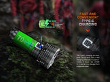 Fenix LR40R V2 Rechargeable LED Searchlight One Hand Operation For Outdoor Pros 15000 Lumens 900m Range
