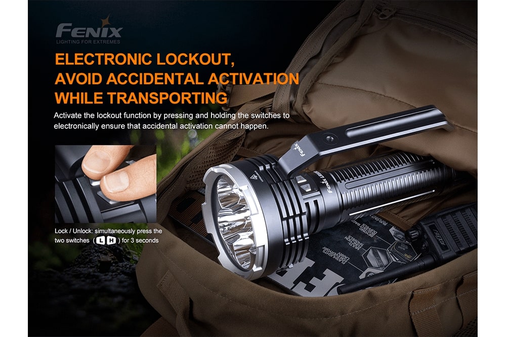 Fenix LR80R Rechargeable LED Searchlight With 18000 Lumens Long Range USB Type C Quick Charge For Outdoor Enthusiasts