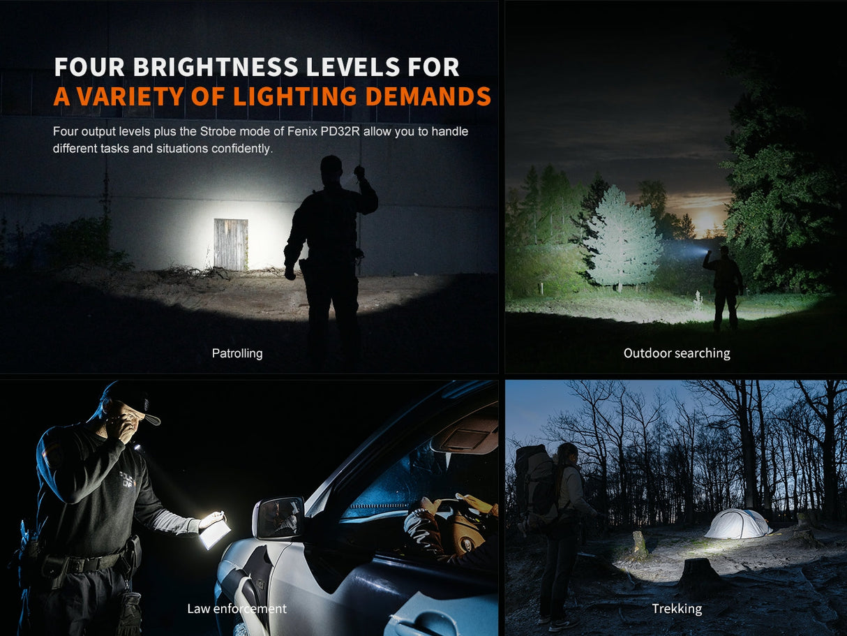 Fenix PD32R Rechargeable LED Flashlight - Adventure-Ready