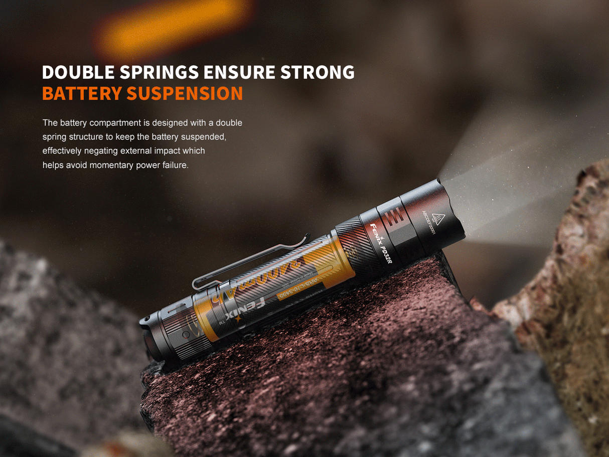 Fenix PD32R Rechargeable LED Flashlight - Adventure-Ready