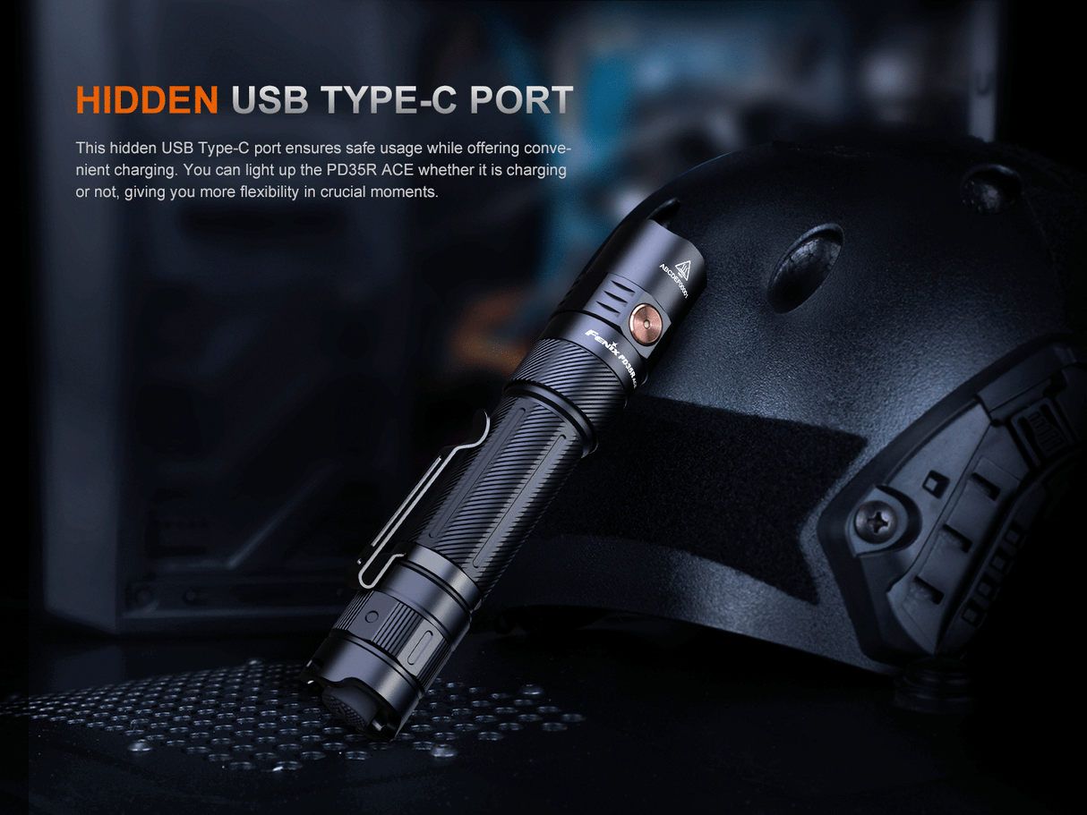 Fenix PD35R ACE Tactical Flashlight - Trail-Ready Gear