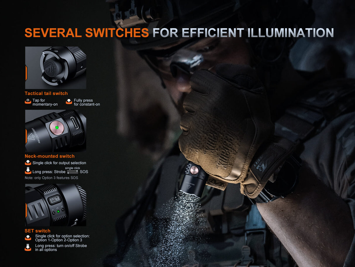 Fenix PD35R ACE Tactical Flashlight - Trail-Ready Gear