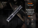 Fenix PD35R Compact Rechargeable Flashlight - Trail Ready