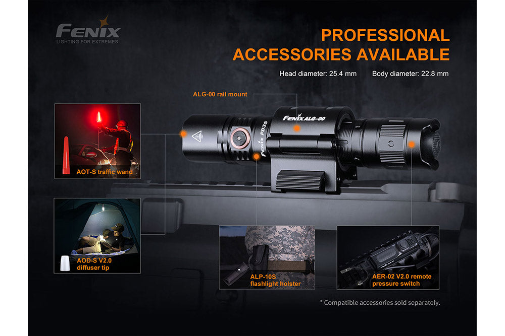 Fenix PD35 V3.0 EDC Flashlight 1700 Lumens Adventure Ready