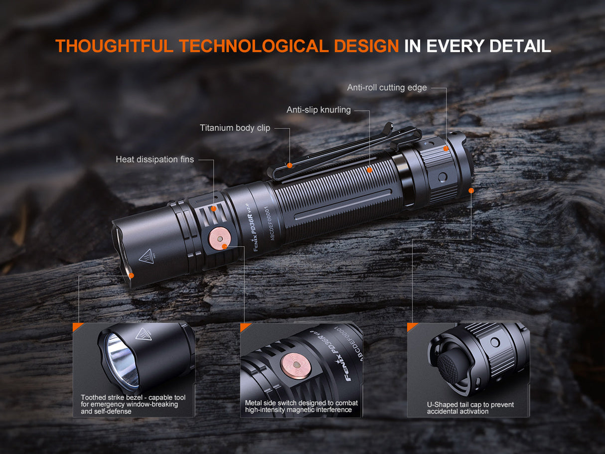 Fenix PD36R V2 Compact Tactical 1700 - Adventure Ready