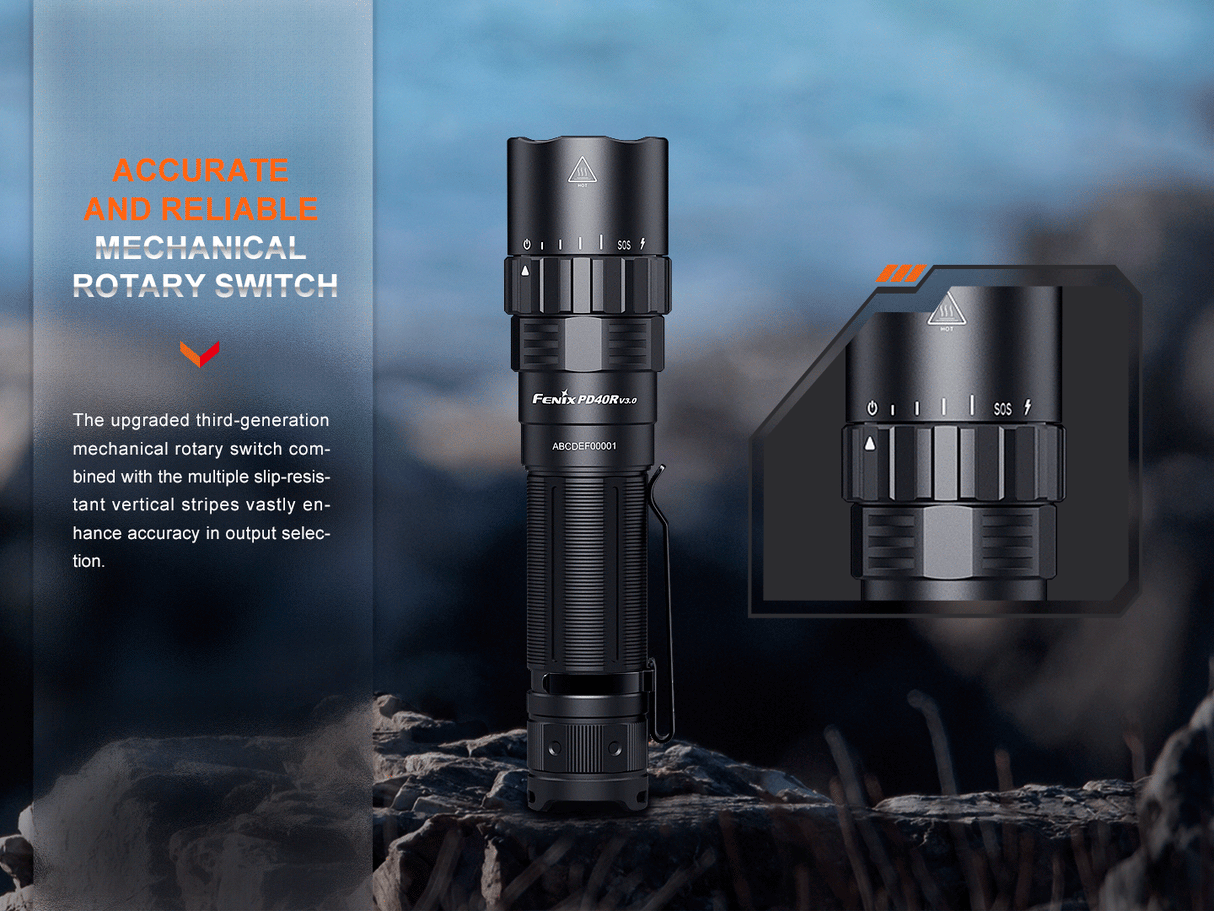 Fenix PD40R V3 Rechargeable Flashlight Adventure Ready