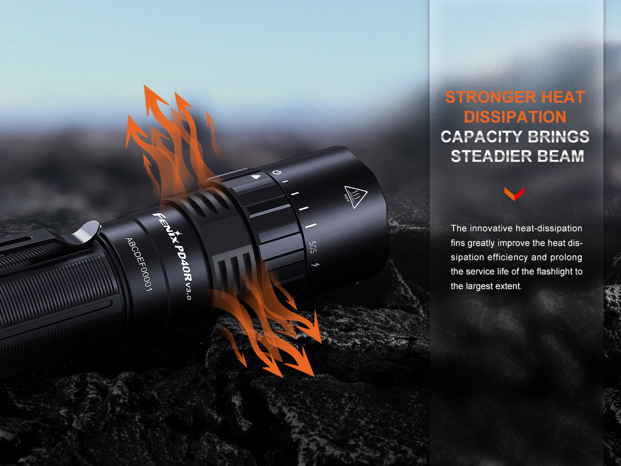 Fenix PD40R V3 Rechargeable Flashlight Adventure Ready