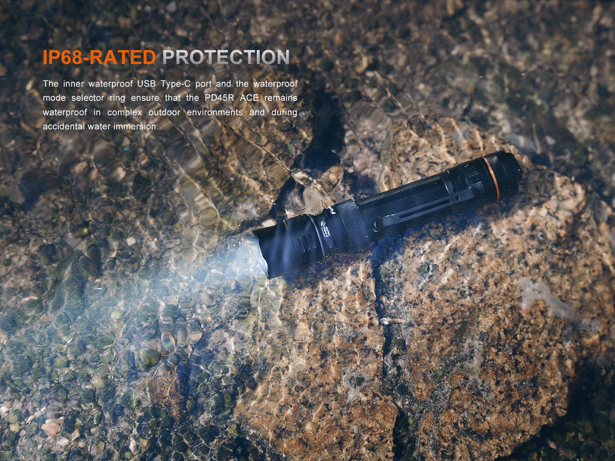 Fenix PD45R ACE Tactical Flashlight - Trail-Ready Gear