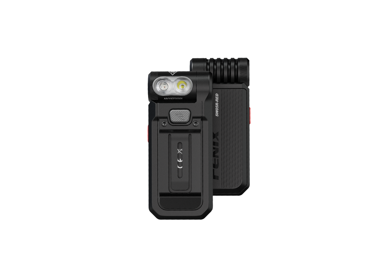 Fenix SW05R Clip On Light Versatile USB C Rechargeable With Red Or UV Output For Outdoor Enthusiasts