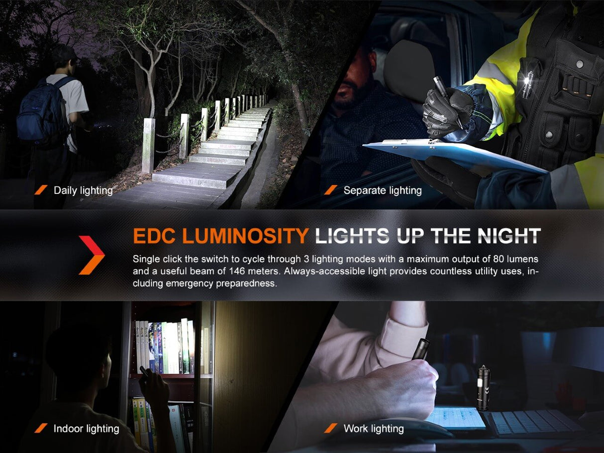 Fenix T6 Tactical Penlight USB C Rechargeable 80 Lumen LED Self Defense EDC Enthusiasts Tool